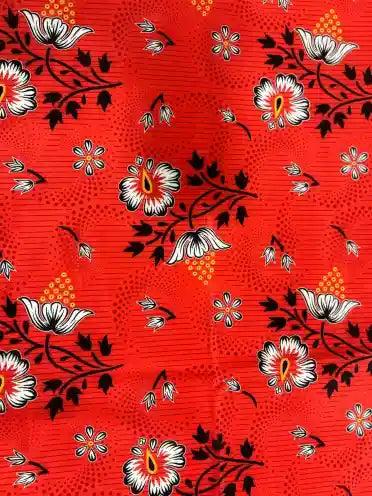 Orange Colour Polyester Crape Fabric