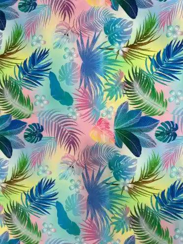 Light Colour Feather Pattern Polyester Crape Fabric