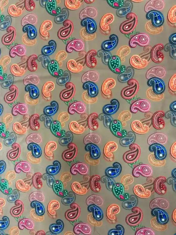 Bandhani Pattern Polyester Crape Fabrics