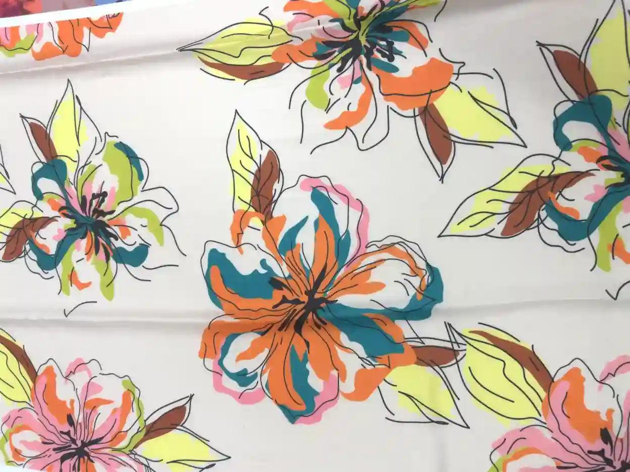 Multi Pattern Satin Fabric