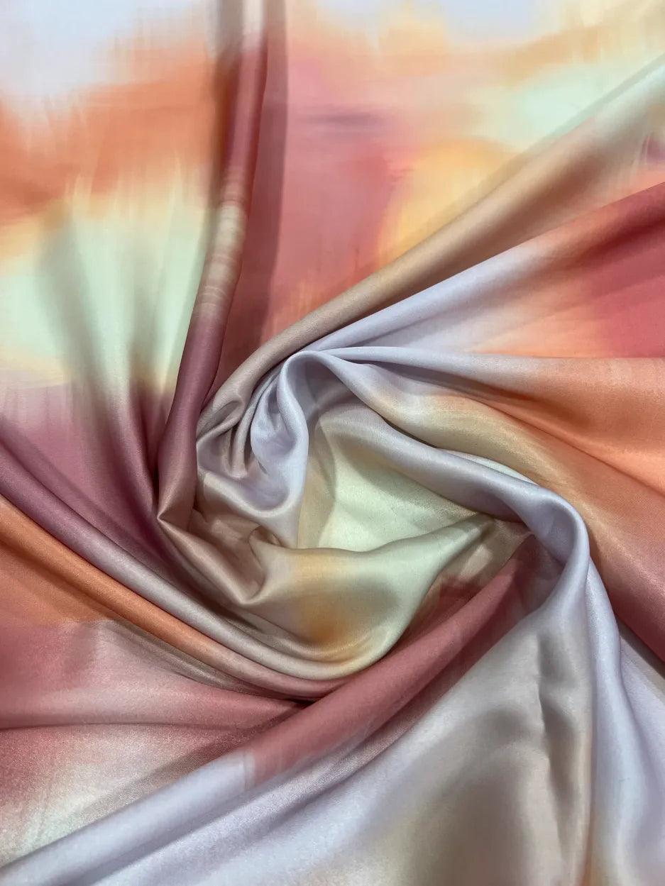 Gradient Pattern Satin Fabric