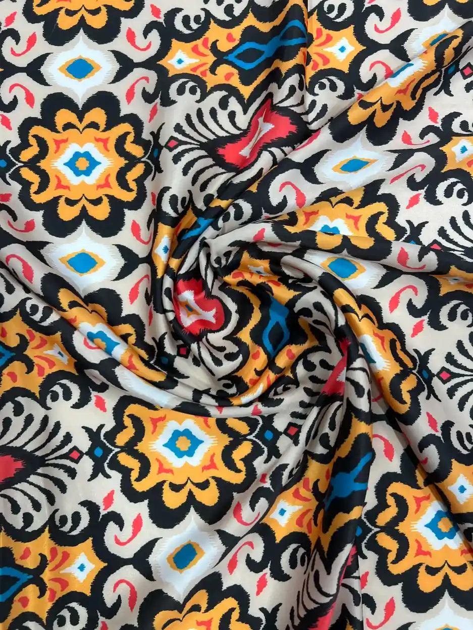 Printed Pattern Satin Fabric