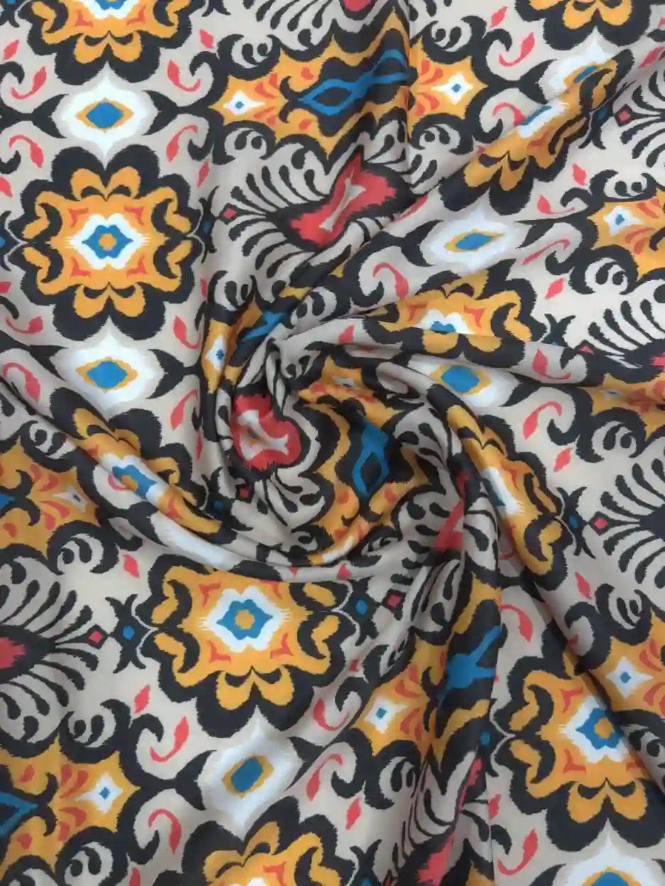 Printed Pattern Satin Fabric