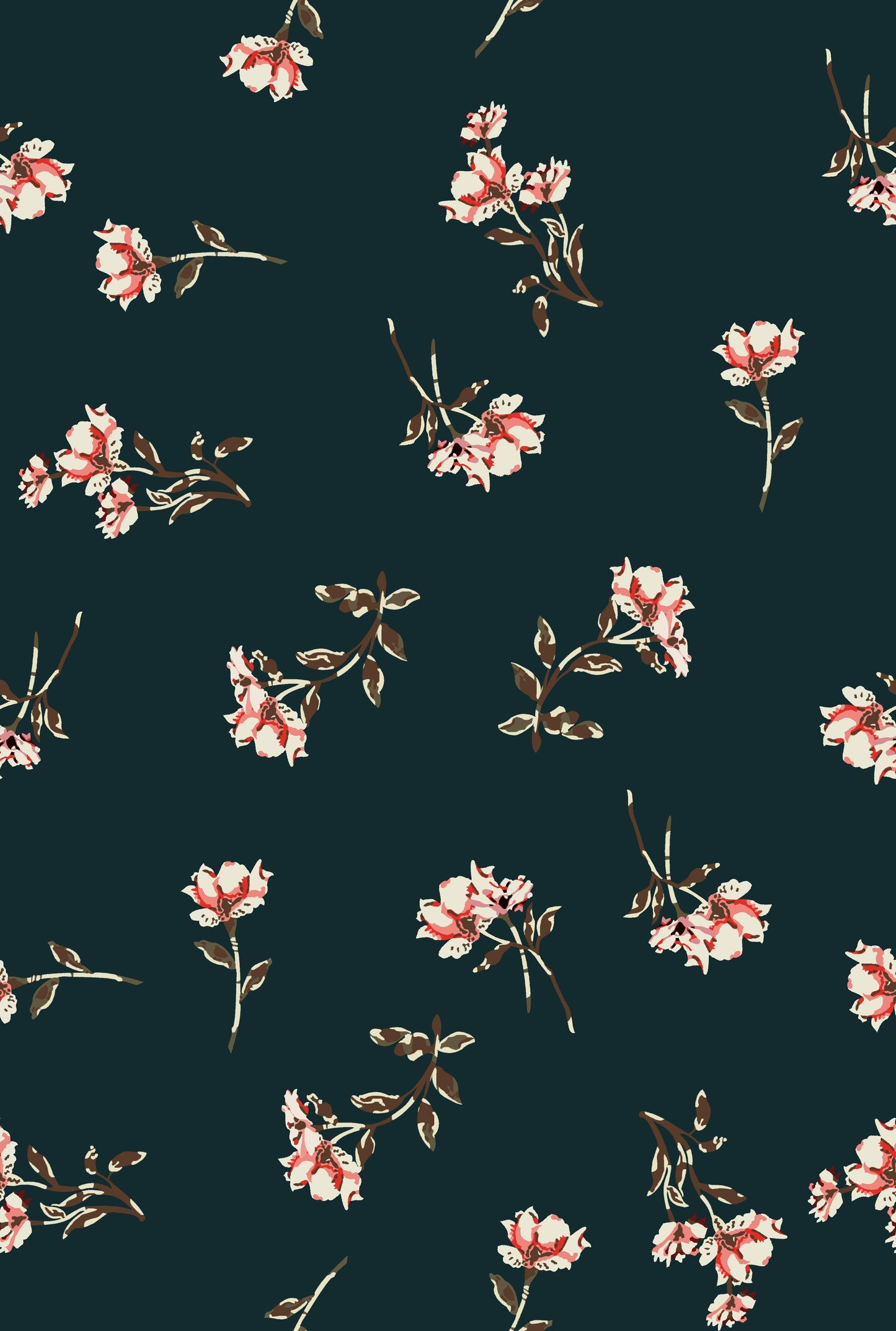 Floral Pattern Lycra Fabric