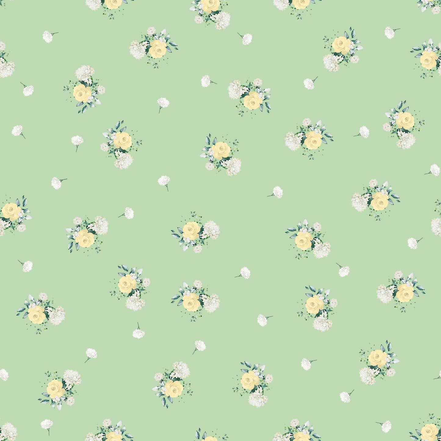 Green Pattern Lycra Fabric