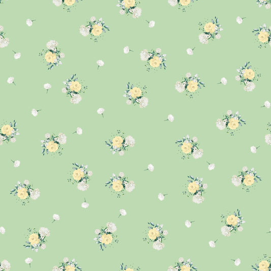 Green Pattern Lycra Fabric