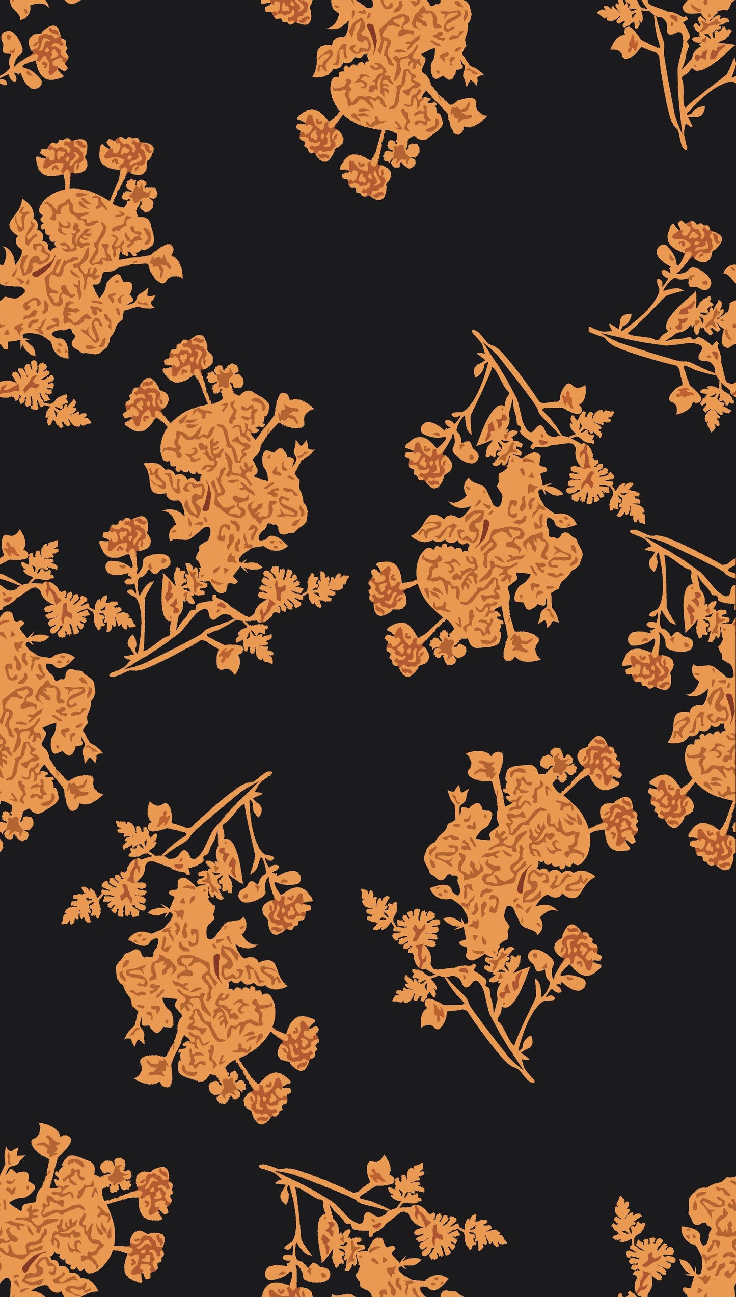 Black & Golden Colour Dupion Fabric