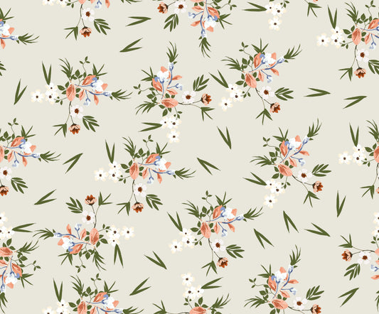 Small Flower Crape Fabric