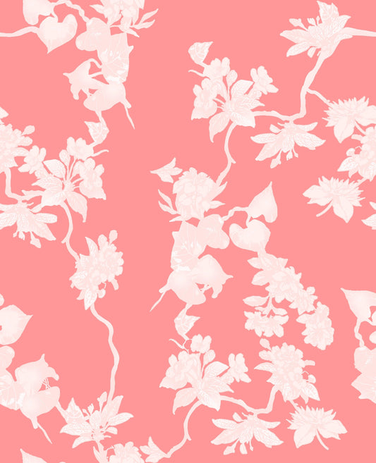 Pink & White Taffeta Fabric