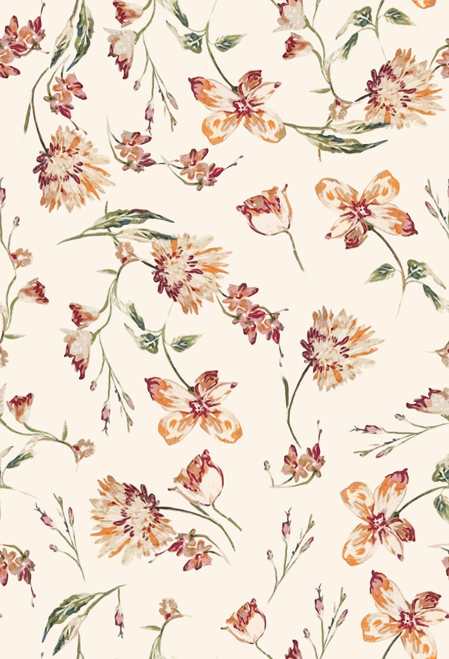 Small Flower Pattern Taffeta Fabric