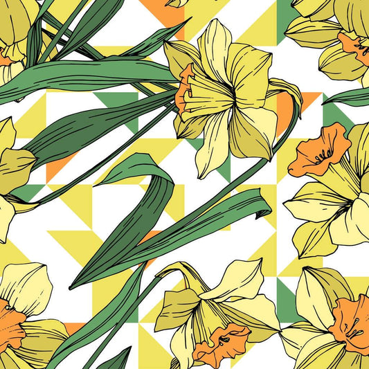 Flower Pattern Dupion Fabric